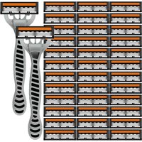 3-Layers Stainless Steel Blade Men Women Manual Safety Razor Hair Removal Shaving Replaceable Shaver Head