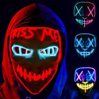 Drahtlose Halloween Neon LED Purge Maske Masque Masquerade Party Masken Licht wachsen im Dunkeln Horror Maske Glowing Masker