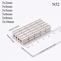 AliExpress NONE N52 3x5 3x2 3x6 3x8 3x10 3x3 3x4mm Neodymium Refrigerator tiny sylinder Disc Craft Ebike Magnets Whiteboard Customised Diy
