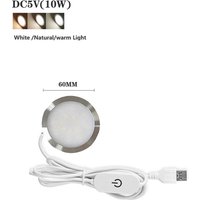 1Pcs Ultra-thin 8mm LED Spotlight USB D5V 10W Online Touch Cabinet Mini Lamp with 3key Switch Display Jewelry Ceiling light