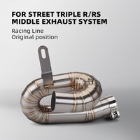 Motorcycle Exhaust mid Link Pipe for Triumph 765 765R 765S 765RS 2017-2024 Stainless Steel Performance Slip-On Linker