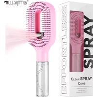 Hairbrush Sprayer Brush 2 in 1 Multi-functional Spray Bottle Comb with Water Spray Detangling Styling Salon Fluffy Modeling Comb