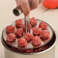 Stainless Steel Meatball Press Manual Meatball Maker Multi Functional Meat Ball Maker Mold for Cooking Household Kitchen Tools