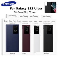 Original Samsung Galaxy S22 Ultra Smart Clear View S-View Flip Cover EF-ZS908 Shockproof Smartphone Case for Galaxy S22Ultra