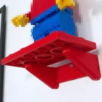 DIY Wall Mount Holder Building Block Wall Display Bracket for LEGO 40649 40504 76393 40819 Up-Scaled Minifigure