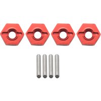 Aluminum Alloy 12mm Combiner Wheel Hub Hex Adapter for Wltoys 104001 1/10 RC Car Upgrade Parts Accessories,Red