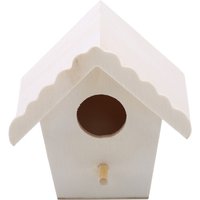 Hanging Mini Wooden Bird House Cage Outdoor Garden Yard Decor Portable Parrot Nest Shelter Backyard Bird Supply Ornament