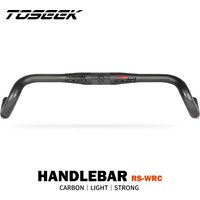 TOSEEK RS-WRC T800 Carbon Fiber Handlebar Road Bike Bent Bar 400/420/440mm Bicycle Gravel Handlebars Outward Expansion Bar