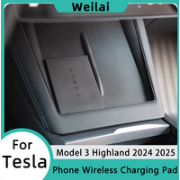 Phone Wireless Charging Pad for Tesla Model 3 Highland 2024 2025 Silicone Non-Slip Charger Protect Mat Car Interior Accessories