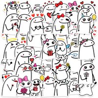 50Pcs Cartoon Flork Stickers Flork Meme Vinyl Waterproof for Laptop Phone Case Notebook Water Bottle DIY Stickers