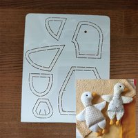 1pc Goose Sewing Template DIY Cute Cartoon Goose Pattern Quilting Template DIY Home Decoration Sewing Accessories
