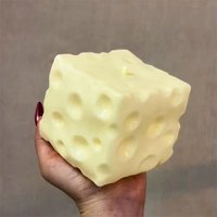 Cheese Shapeable Squeeze Ball Jumbo Cheese Cube Stress Ball Big Non-Bounce Fidget Toy ASMR Sensory Anti-Stress Festival Gift