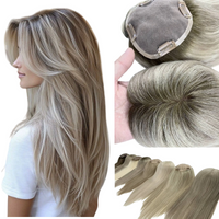 Premium Mono Topper | 100% Virgin Hair | High Density | No Shedding | Wide Range of Colors & Sizes