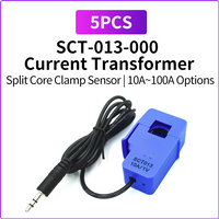 5PCS SCT-013-000 Split Core Current Transformer Sensor Clamp 10A 15A 20A 30A 50A 100A AC CT