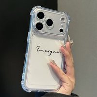 Personalized Custom Name Case Compatible with Iphone17 16 15 14 13 12 11Pro Max Plus,Clear Four-corner Shockproof Soft TPU case