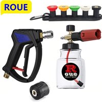 ROUE high pressure water gun 4080PSI brass stainless steel cleaning yard and farm area, For Karcher Nilfisk Parkside Bosch Lavor