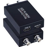 HDMI to SDI Converter 1080P HDMI in Two SDI Output Mini SD HD 3G-SDI Video Adapter with Audio Auto Format Detection for Camera