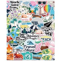 50Pcs Outdoor Hiking Adventure Camping Stickers Decals For Laptop Scrapbook Luggage Guitar Helmet DIY Graffiti Aesthetic Sticker