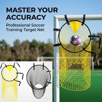 Football Training Target Net Durable Mesh Soccer Goal Attachment Quick Install Detach Accuracy Practice Tool for Adults Teens