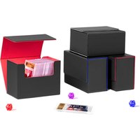 Magnetic Grid PU Leather Graded Card Slab Storage Box for 35pt Card Holders & TCG Cards