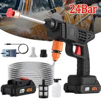 qwCordless Pressure Washer, Car Washer - Portable, Rechargeable Electric Cleaning Tool with Foam Sprayer, 2*5500mAh Rechargeable Batteries, 6in 1 Nozzle, 5 Meter Hose for Easy Car Floor Washing,