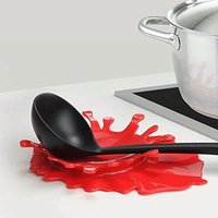 Ketchup Shape Holders Spoon Rest Holder Silicone Coaster Splash Spoon Rest By Kitchen Cooking Aid Cup Holder