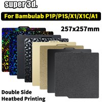 Bambulab Build Plate 257x257 Spring Steel Sheet PEI/PEO H1H PEY Bambulabs Sheet A1 X1C P1S Build Plate for 3D Printer Bamboo Lab
