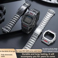 Stainless Steel Mod Kit for Casio DW-5600 | Metal Case, Bezel & Strap Set for GW-M5610 GW-5000 GW-B5600 Retro mecha set