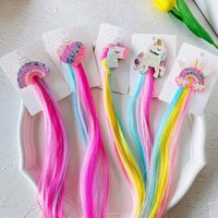 Rainbow Unicorn Hair Clips Headbands Girls Birthday Gifts Kids Unicorn Party Favor Gifts Giveaways Wedding Party Gift Bag Filler