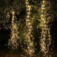 2M LED Fairy Branch Lights with Copper Waterproof Waterfall Light for Garden Wedding Party Outdoor Christmas Tree Decoration
