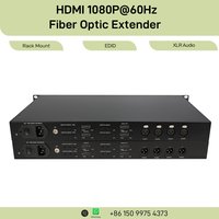 4CH 12G-SDI Fiber Optic Extender 4K 60Hz with 4XLR Audio Rack Mount Single Mode 20KM LC Uncompressed for OB Van Live Broadcast