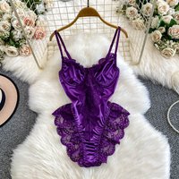 sexy sleeveless off shoulder ruffle V-neck Vintage Straps Bodysuits Jumpsuits Top Hotsweet Clothing
