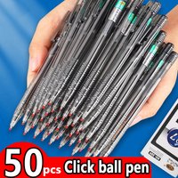 10/50Pcs Ballpoint Pens 0.7mm Fine Point Writing Pens in Black Red Blue for Students Office Stationery Signing Pen
