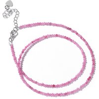 Red Pink Tourmaline Bead Necklace Simple Small Quartzs Howlite Gem Stone Choker Healing Reiki Fashion Female Jewelry Gift