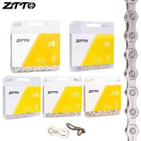ZTTO – chaîne de vélo en argent 7s 8s 9s 10s 11s 12s, chaîne de vitesse de haute qualité, chaîne à vitesse unique Durable avec connecteur à maillons manquants