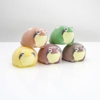 Gachapon Capsule Toys Anime Figure Kinako Mabushi Warabimochigaeru Flocking Frog Blind Box Toys Collection Ornaments Gifts