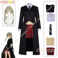 Maka Albarn Cosplay Anime Soul Eater Costume Women Girl Skirt Uniform Suit Wig Halloween Party Role Play Outfit Maka Cos Prop
