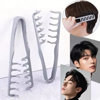 1/2 Pcs Z-Shape Comb For Men's Textured Styling ABS Plastic Comb For Seam Covering Bangs Fluffy Hairstyle Hairdressing Tool New