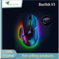 Razer Basilisk V3 Customizable Ergonomic Gaming Mous Chroma RGB Lighting - 26K DPI Optical Sensor - 11 Programmable Buttons