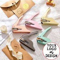 Design Your Own LOGO Embossing Seal Customization Book Large Size Desktop Stamp Embosser Custom for Company Personalized Wedding