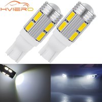 2Pcs T10 5630 10SMD W5W 194 White Red Blue 12v Parking Bulb Car Led Backup Turn Signal Light Trunk Tail Wedge Brake Reverse Lamp