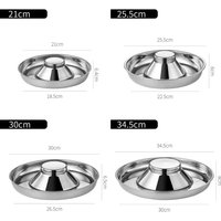 New Stainless Steel Pet Food Bowl Multi-size Large Capacity Slow Feeder Bowl Durable Easy Clean Dog Feeding Bowl for Puppy Cats