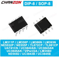 10PCS Ne555 Original Integrated Circuit Chip Ne 555 Timer Ne5532 Lm358 Lm386 Lm393 Tl072 Viper22a Ne555p Ua741 Uc3843 Tl072cp IC