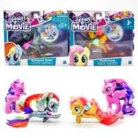 Hasbro My Little Pony Rainbow Dash Fluttershy Cute Shimmer Seapony Figurine Twilight Sparkle Kids Girl Birthday Gift Collection