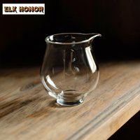 120ml Handmade Transparent Glass Tea Pitcher Pour Tea Cha Hai Dispenser Justice Cup Fair Mug Tea Ceremony Ornaments Supplies