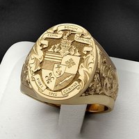 Engraved Godfather Ring, Senior Men's Engagement Silver Wedding Ring