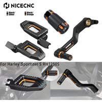For Harley Sportster S RH1250S 2021-2024 NICECNC Adjustable Rider Footpegs Footrests Gear Shift Lever Rear Brake Pedal Pad