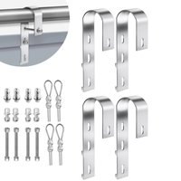 4/2pcs Balcony Solar Panel Mount Bracket Hooks PV Panel Adjustable Wall Mounting Brackets for Home Use