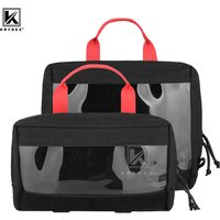 KRYDEX Tactical Clear Top Insert Pouch for D3 Backpack First Aid Bag Camping Travel Survival Medical Storage Bag Accessories