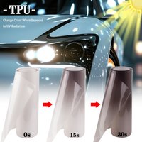 PPF TPU Car Intelligent Photochromic Clear to Black Headlight Protective Film 40cm Scratch Repair Headlight Protection Sticker image 4